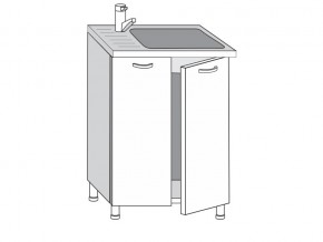 2.60.2мн Шкаф-стол на 600мм под накладную мойку с 2-мя дверцами в Озёрске - ozyorsk.magazin-mebel74.ru | фото