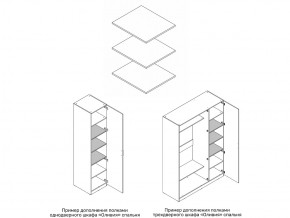 Комплект полок шкафа 1 дверного или 3 дверного в Озёрске - ozyorsk.magazin-mebel74.ru | фото