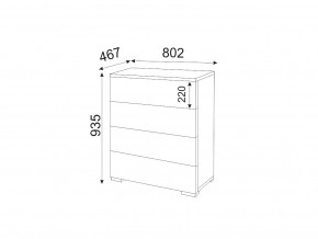 М05 (ручка брусок) Комод (4 ящика) в Озёрске - ozyorsk.magazin-mebel74.ru | фото