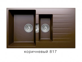 Мойка кварцевая Tolero Loft TL-860 Коричневый 817 в Озёрске - ozyorsk.magazin-mebel74.ru | фото