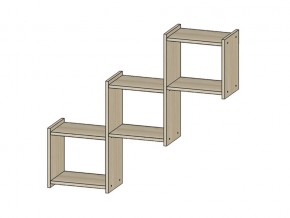 Полка Квадро ясень шимо светлый в Озёрске - ozyorsk.magazin-mebel74.ru | фото