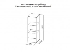 Шкаф навесной (глухой) Левый в Озёрске - ozyorsk.magazin-mebel74.ru | фото